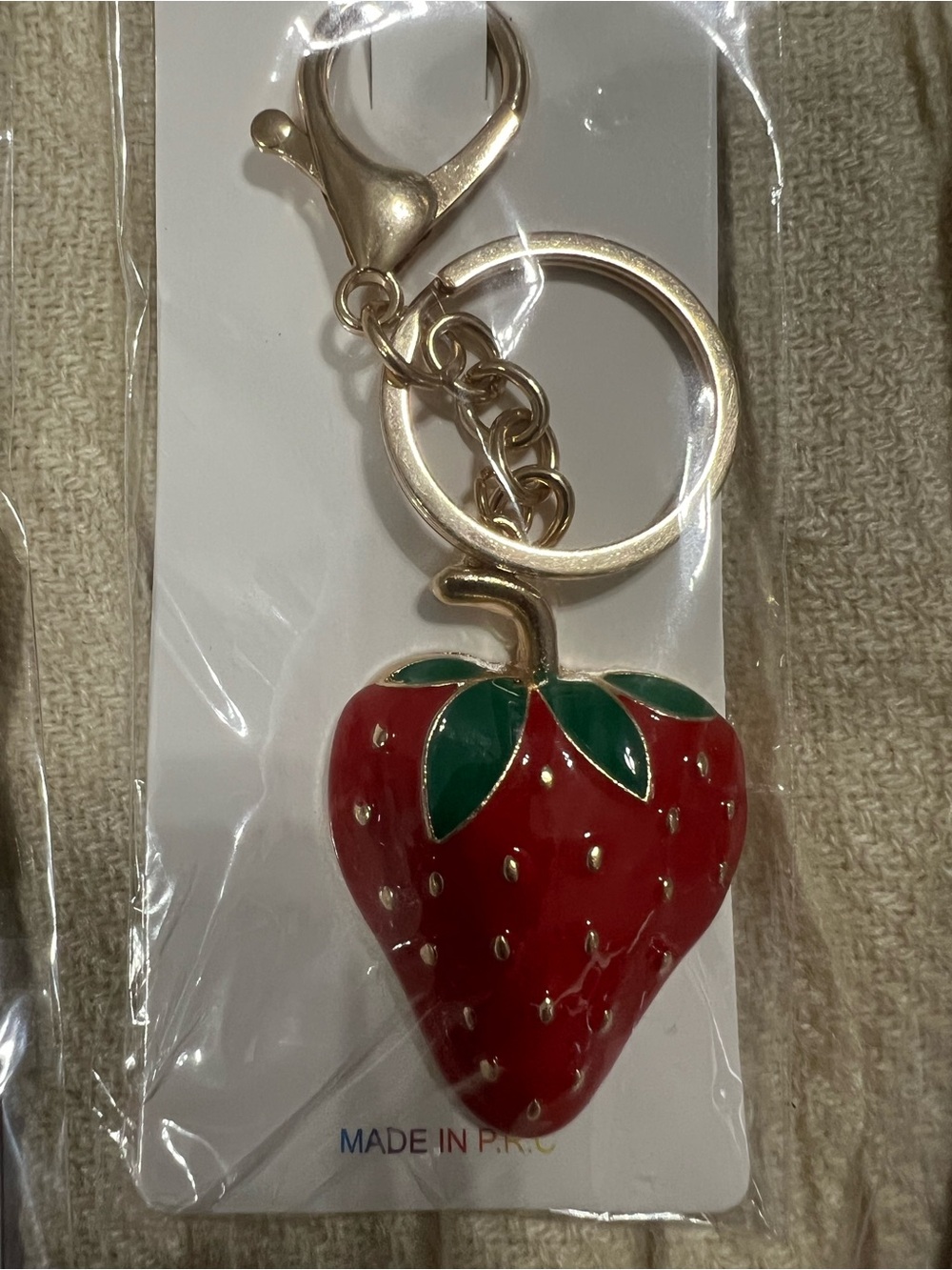 3 Bundle Key Chain or Bag Charm NWT Strawberry, Butterfly, High Heel. - Picture 3 of 7